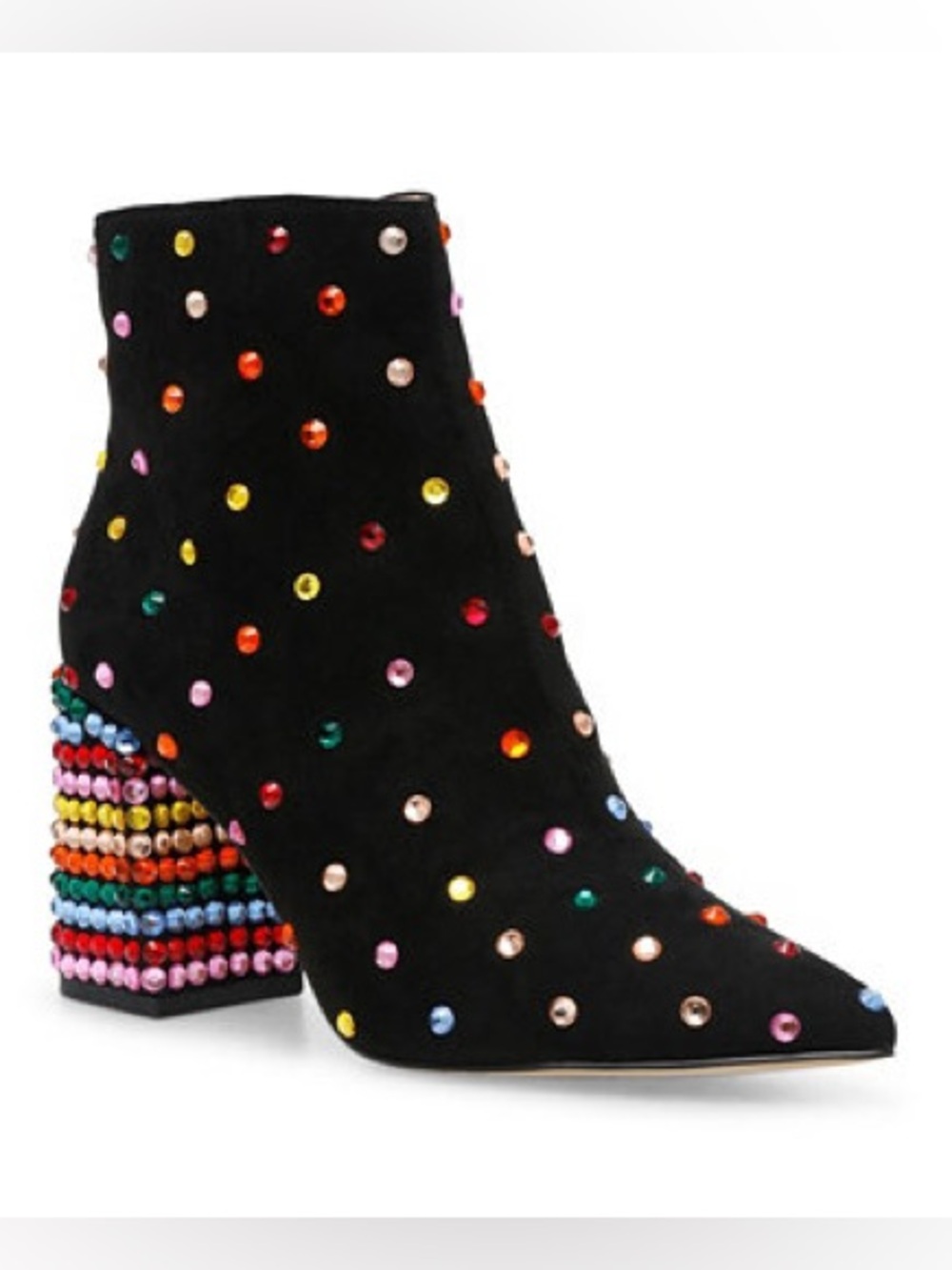 Betsey Johnson Multi-Colored Rhinestone Heeled Boots